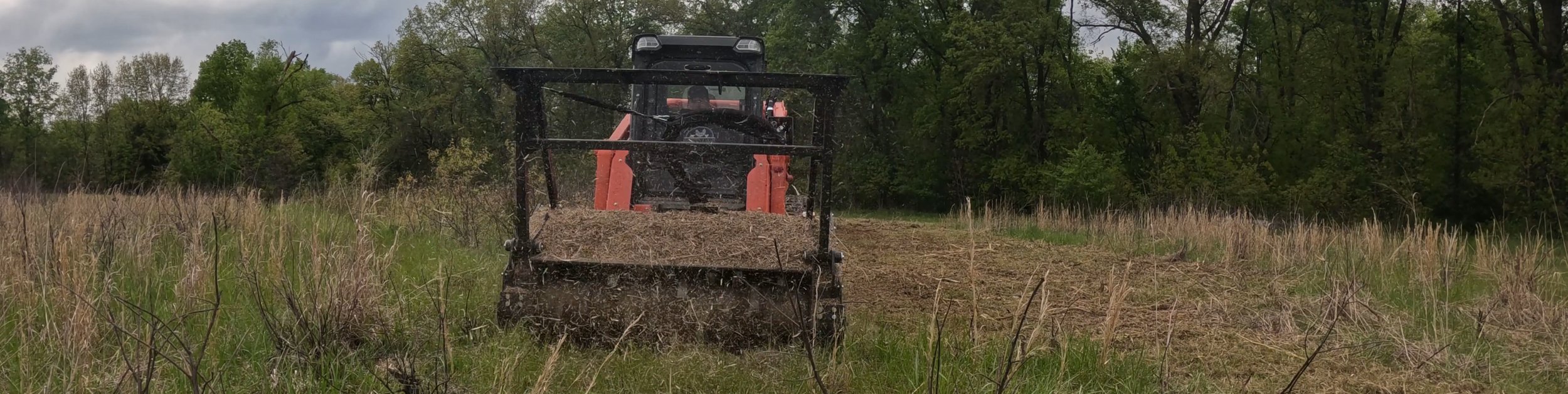 forestry mulcher clearing overgrown residential acreage
