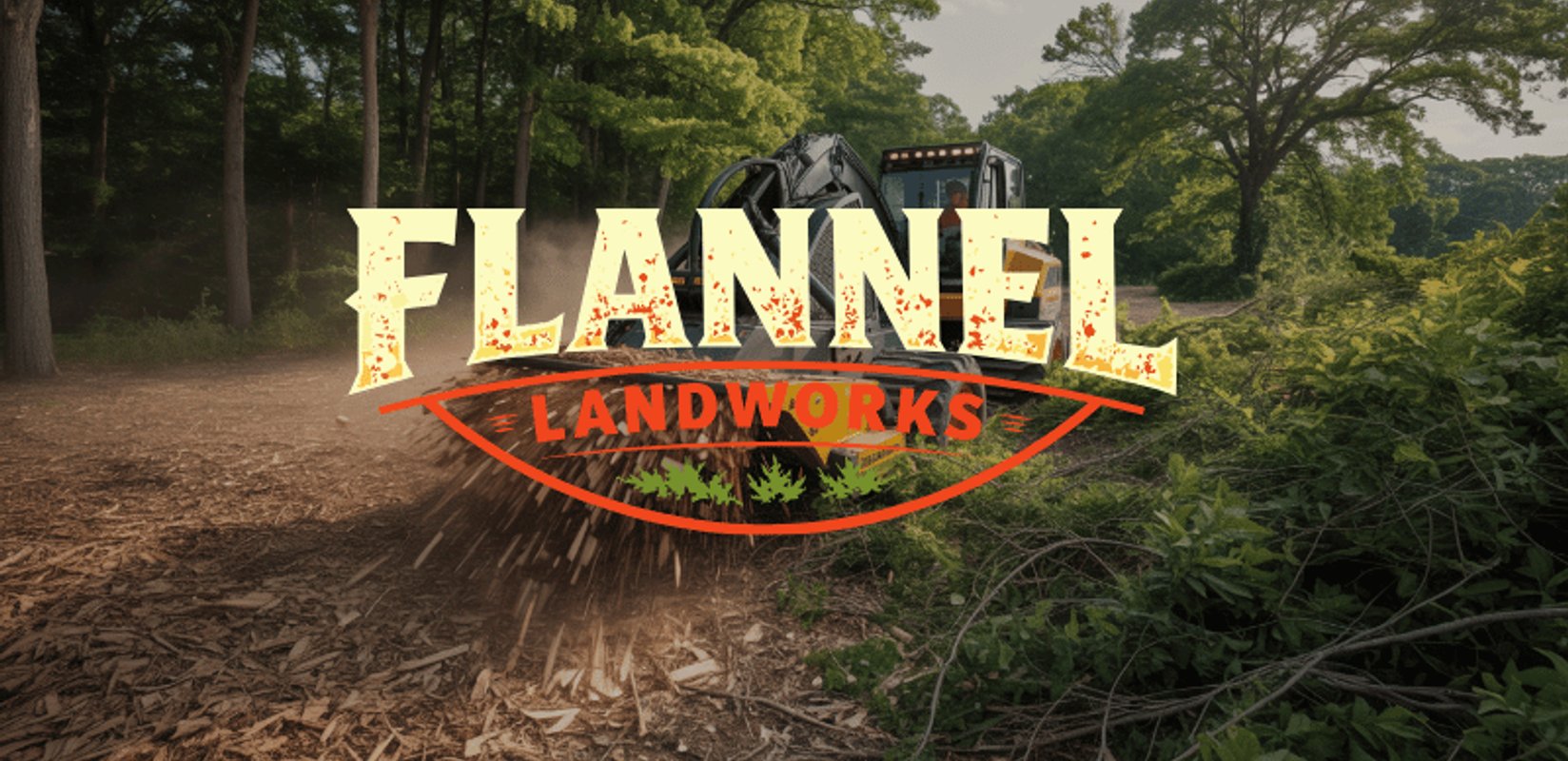 Forestry mulcher reclaiming overgrown residential acreage